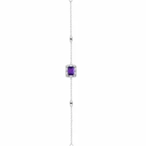 925 Silver Purple Stone Bracelet Rakhi