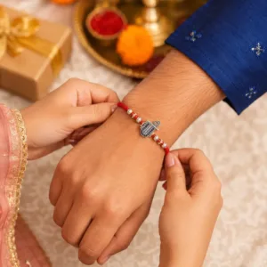 Silver rakhi