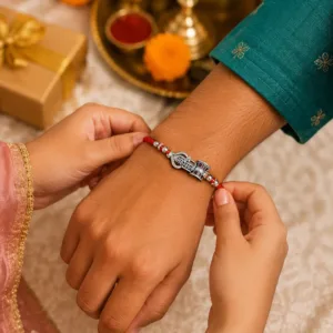 Silver rakhi