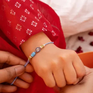 Shree Blue Silver Rakhi